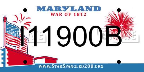 I11900B Maryland License Plate