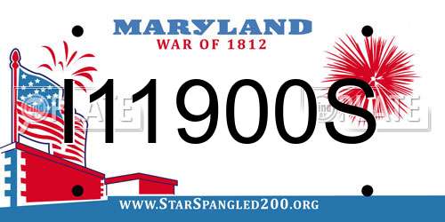 I11900S Maryland License Plate