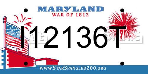 I12136T Maryland License Plate
