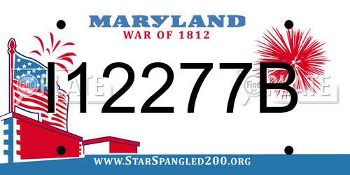 I12277B Maryland License Plate