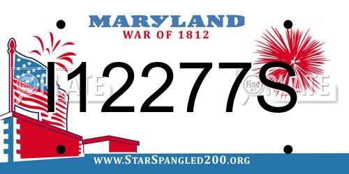 I12277S Maryland License Plate