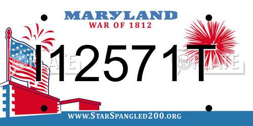 I12571T Maryland License Plate