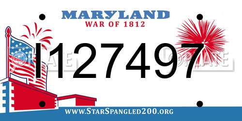 I127497 Maryland License Plate
