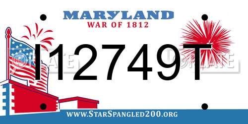 I12749T Maryland License Plate
