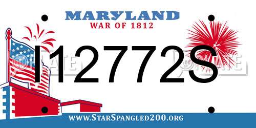 I12772S Maryland License Plate