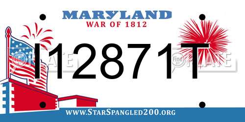 I12871T Maryland License Plate