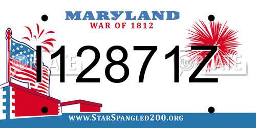 I12871Z Maryland License Plate