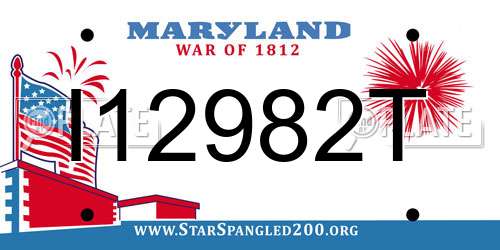 I12982T Maryland License Plate