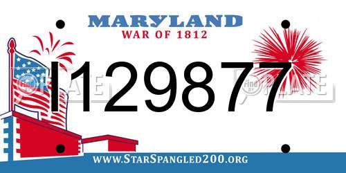 I129877 Maryland License Plate