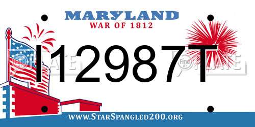 I12987T Maryland License Plate