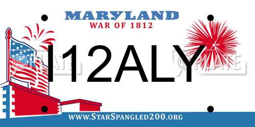 I12ALY Maryland License Plate