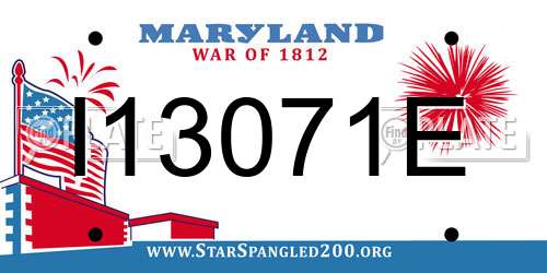 I13071E Maryland License Plate