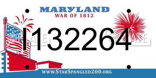 I132264 Maryland License Plate