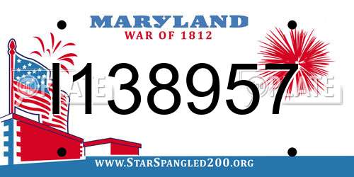 I138957 Maryland License Plate