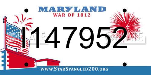 I147952 Maryland License Plate