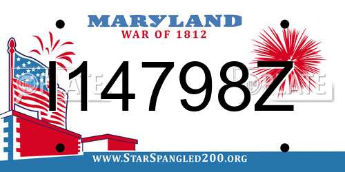 I14798Z Maryland License Plate