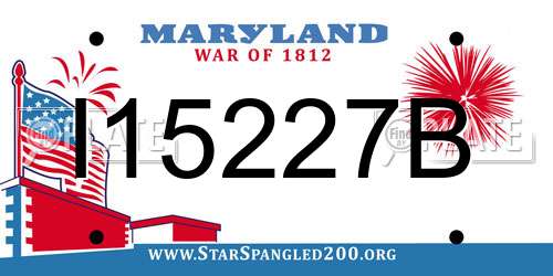I15227B Maryland License Plate