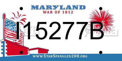 I15277B Maryland License Plate