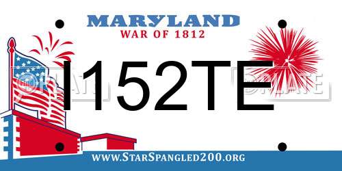 I152TE Maryland License Plate