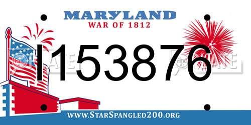 I153876 Maryland License Plate