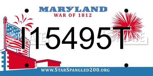 I15495T Maryland License Plate