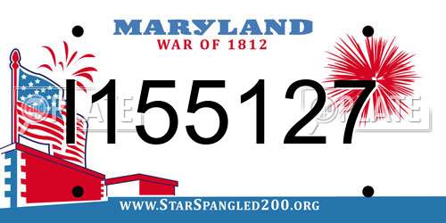 I155127 Maryland License Plate