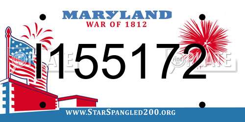 I155172 Maryland License Plate
