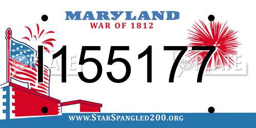 I155177 Maryland License Plate