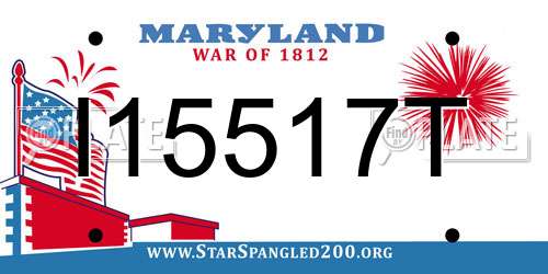 I15517T Maryland License Plate