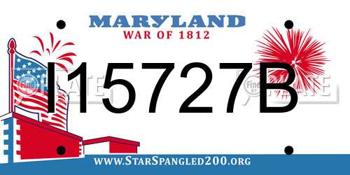 I15727B Maryland License Plate
