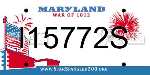 I15772S Maryland License Plate