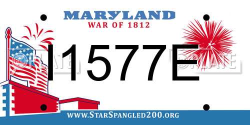 I1577E Maryland License Plate