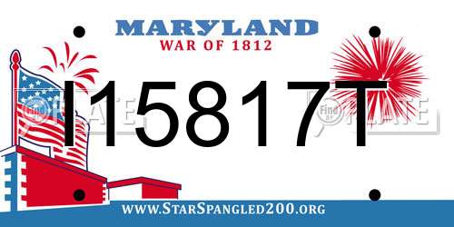 I15817T Maryland License Plate