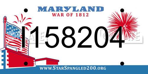 I158204 Maryland License Plate