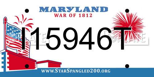 I15946T Maryland License Plate