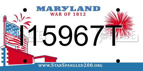 I15967T Maryland License Plate