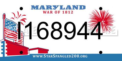 I168944 Maryland License Plate