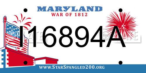I16894A Maryland License Plate