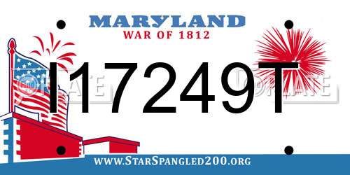 I17249T Maryland License Plate