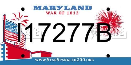 I17277B Maryland License Plate