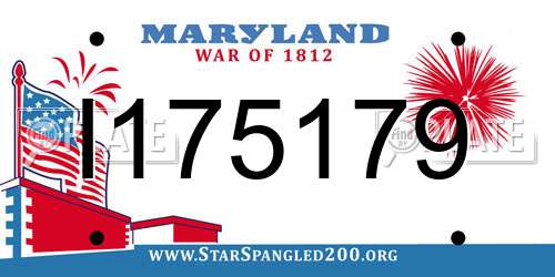 I175179 Maryland License Plate