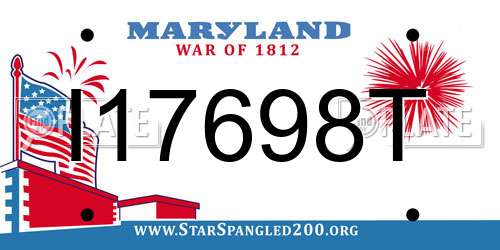 I17698T Maryland License Plate