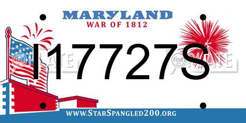 I17727S Maryland License Plate