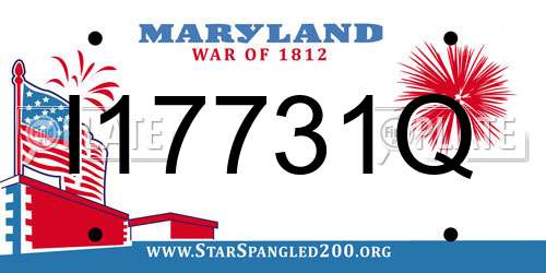 I17731Q Maryland License Plate