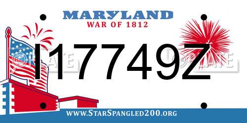 I17749Z Maryland License Plate