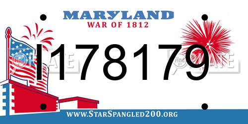 I178179 Maryland License Plate