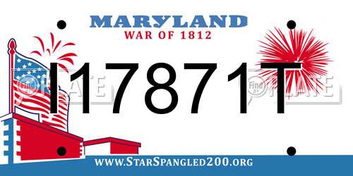 I17871T Maryland License Plate