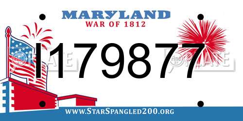 I179877 Maryland License Plate
