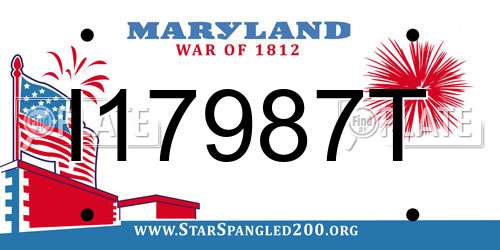 I17987T Maryland License Plate