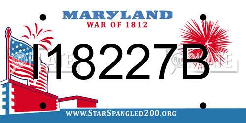 I18227B Maryland License Plate